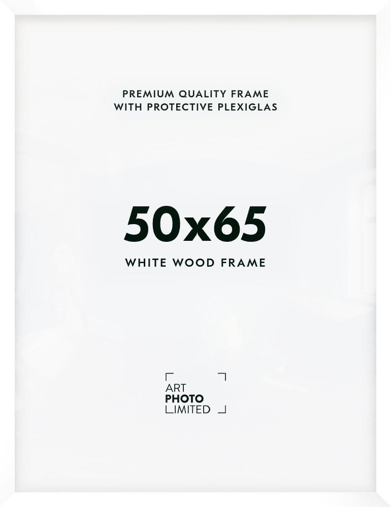 White Wooden frame 50x65cm