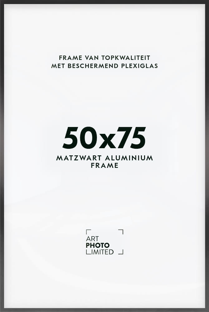 Aluminium lijst Zwart 50x75cm