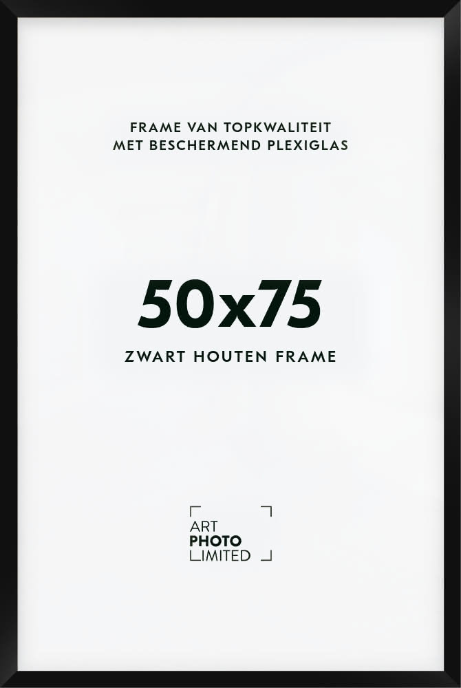 Houten lijst Zwart 50x75cm