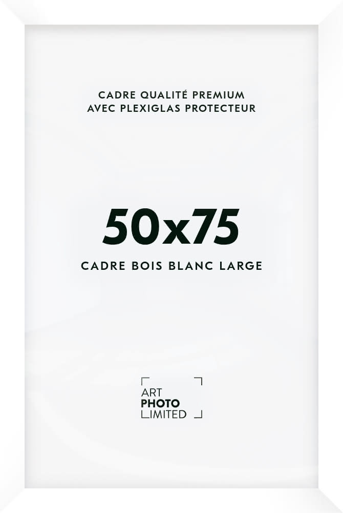 Cadre en bois blanc large 50x75cm Cadre en bois blanc large 50x75cm