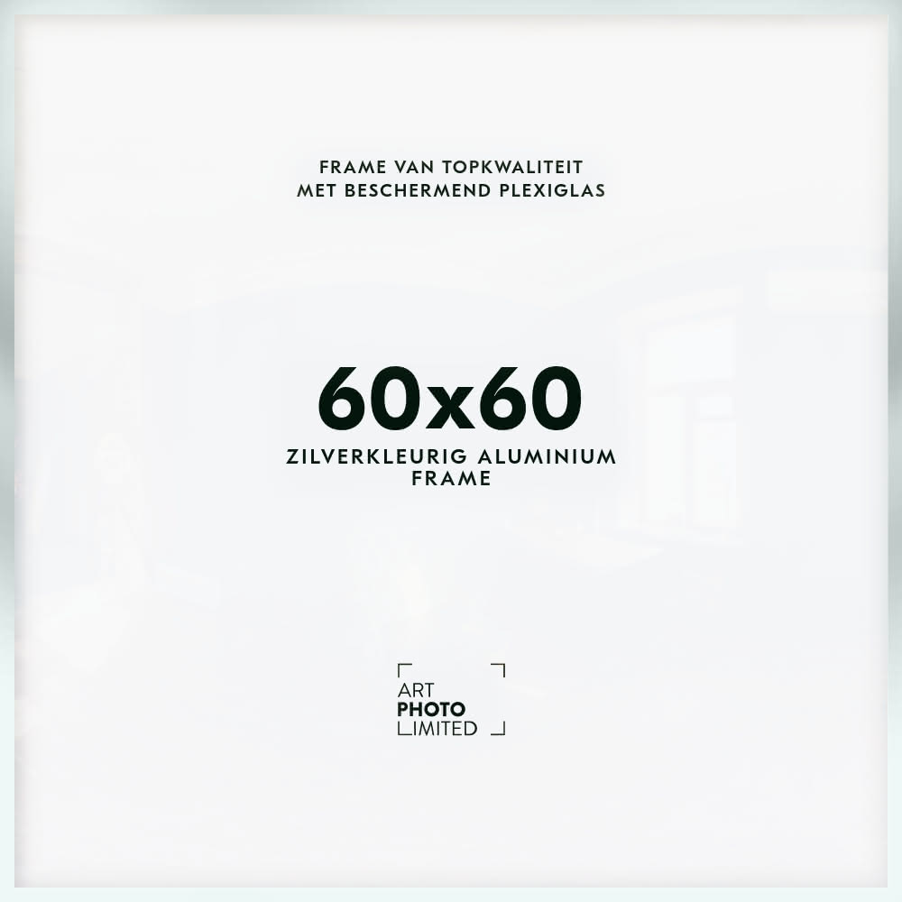 Aluminium lijst Zilverkleurige 60x60cm