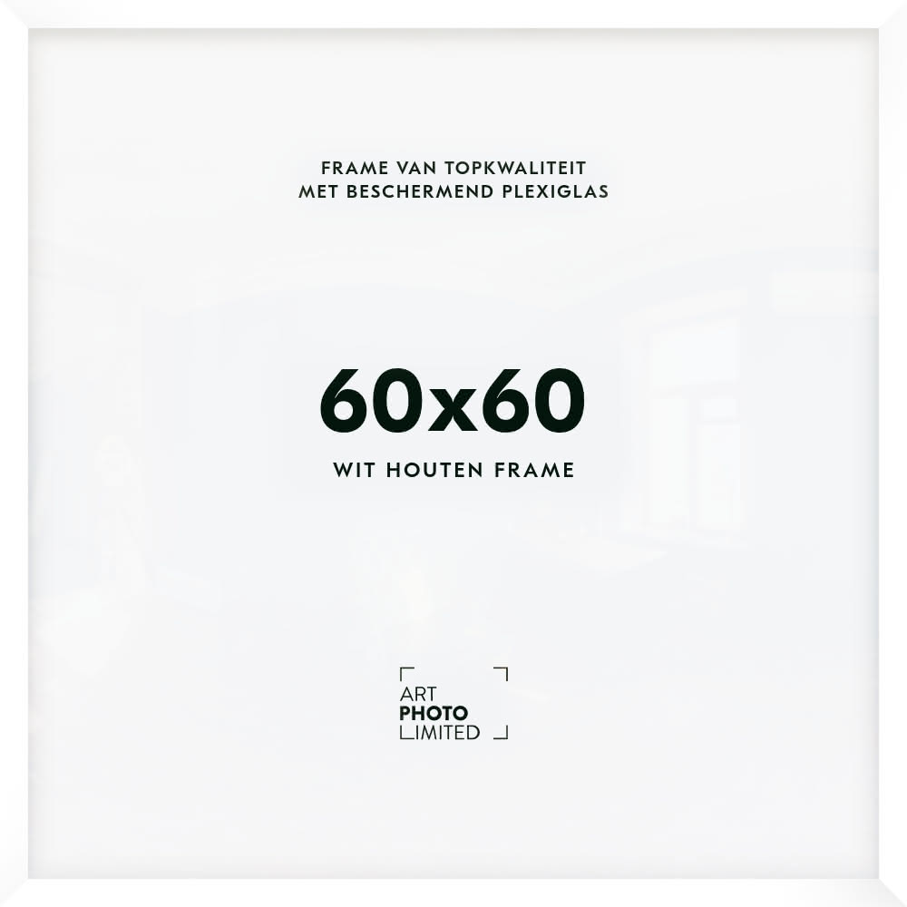Houten lijst Witte 60x60cm Houten lijst Witte 60x60cm