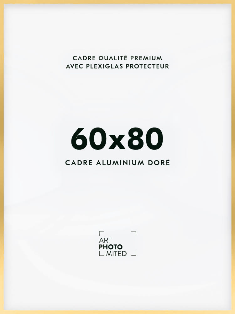 Cadre en aluminium doré 60x80cm