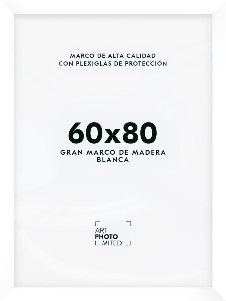 Ancho Blanco Marco de madera 60x80cm Ancho Blanco Marco de madera 60x80cm