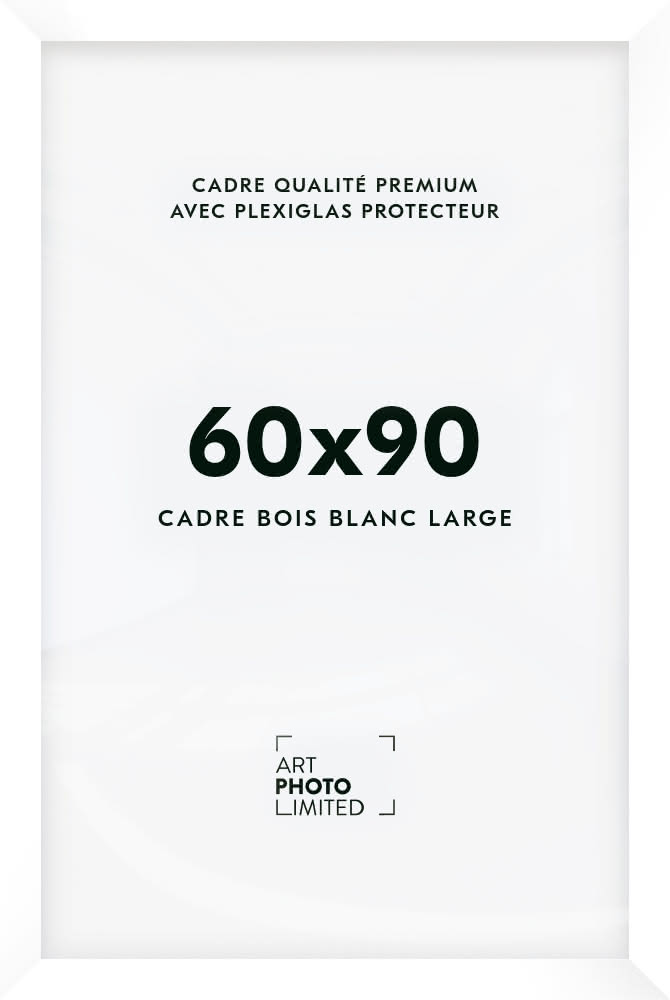 Cadre en bois blanc large 60x90cm Cadre en bois blanc large 60x90cm