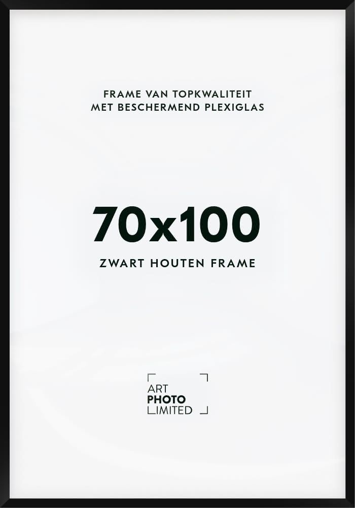 Houten lijst Zwart 70x100cm