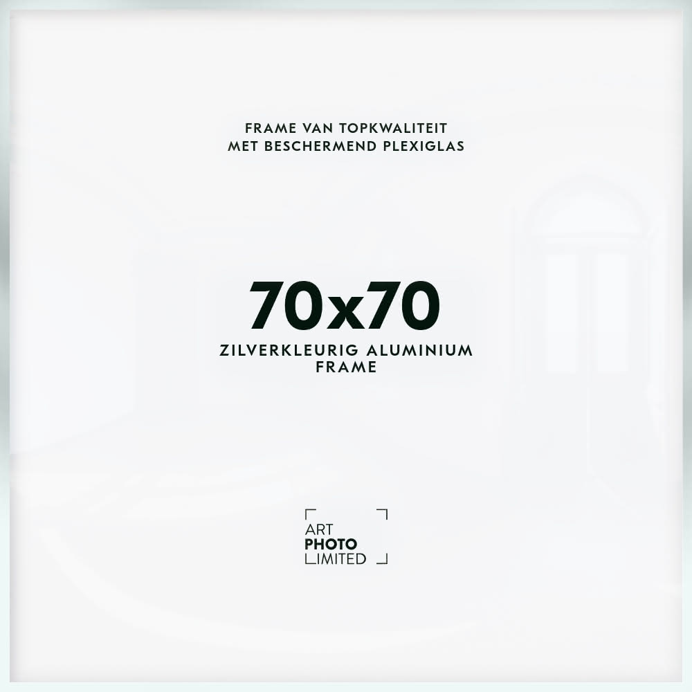 Aluminium lijst Zilverkleurige 70x70cm