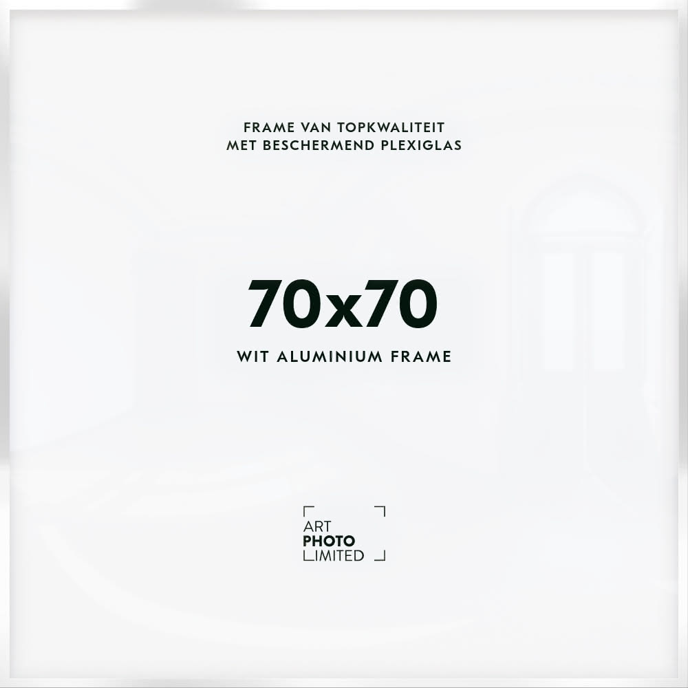 Aluminium lijst Witte 70x70cm Aluminium lijst Witte 70x70cm