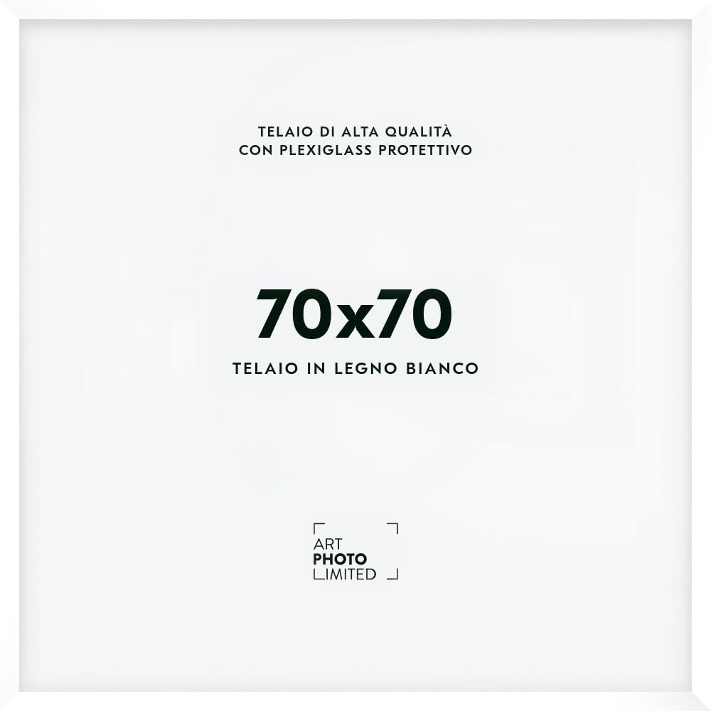 Bianco Cornice in legno 70x70cm Bianco Cornice in legno 70x70cm