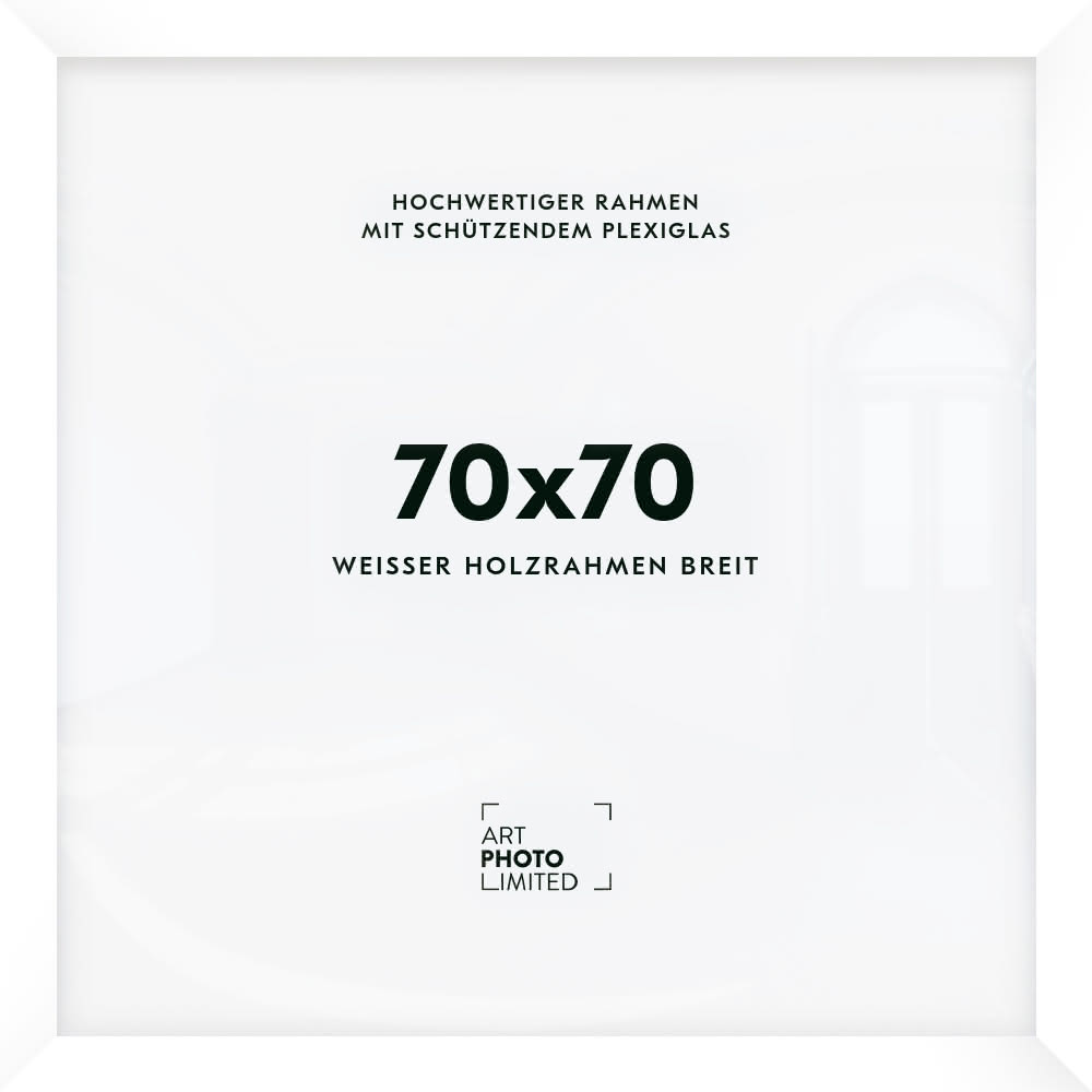 Holzrahmen Weiß Breit 70x70cm Holzrahmen Weiß Breit 70x70cm