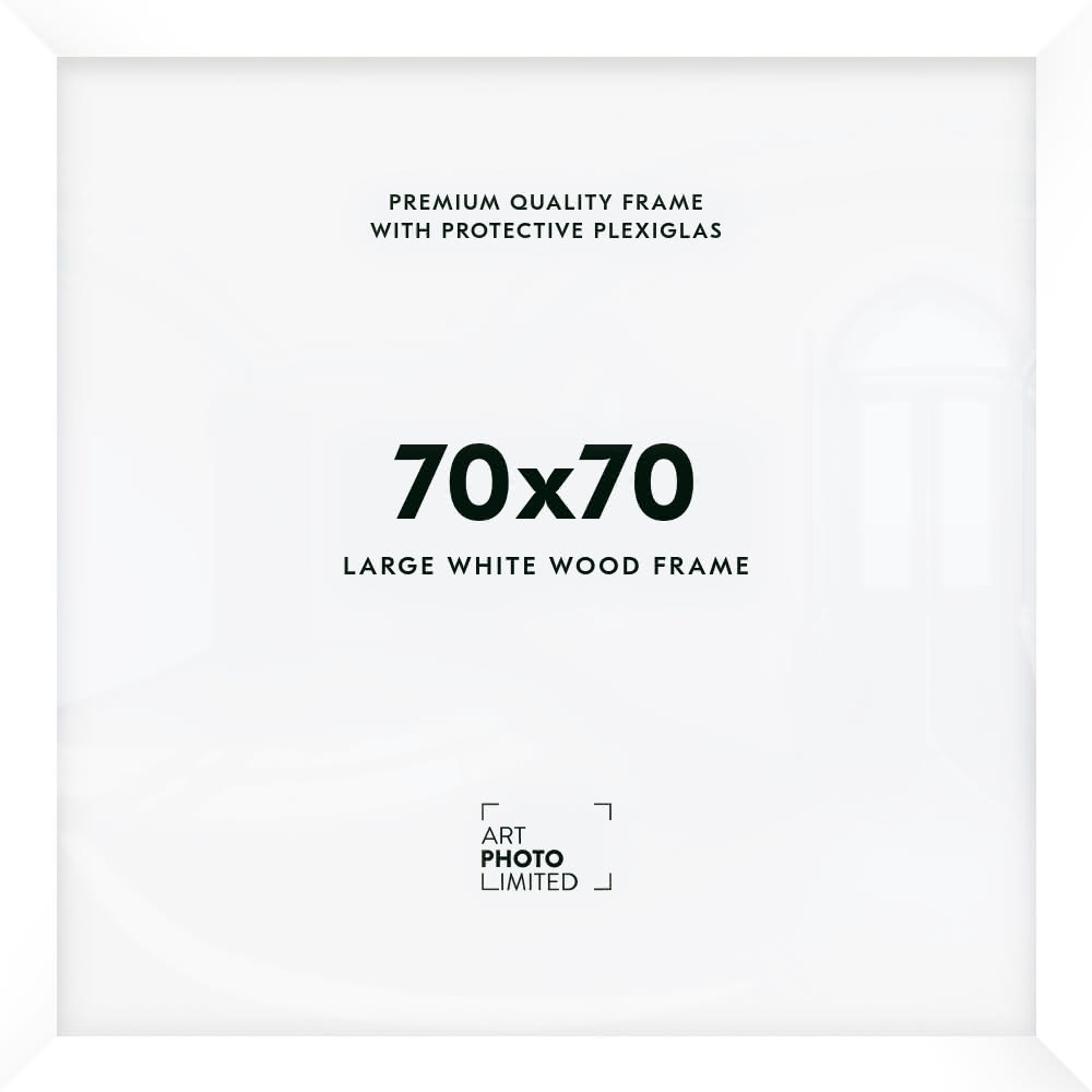 Wide White Wooden frame 70x70cm