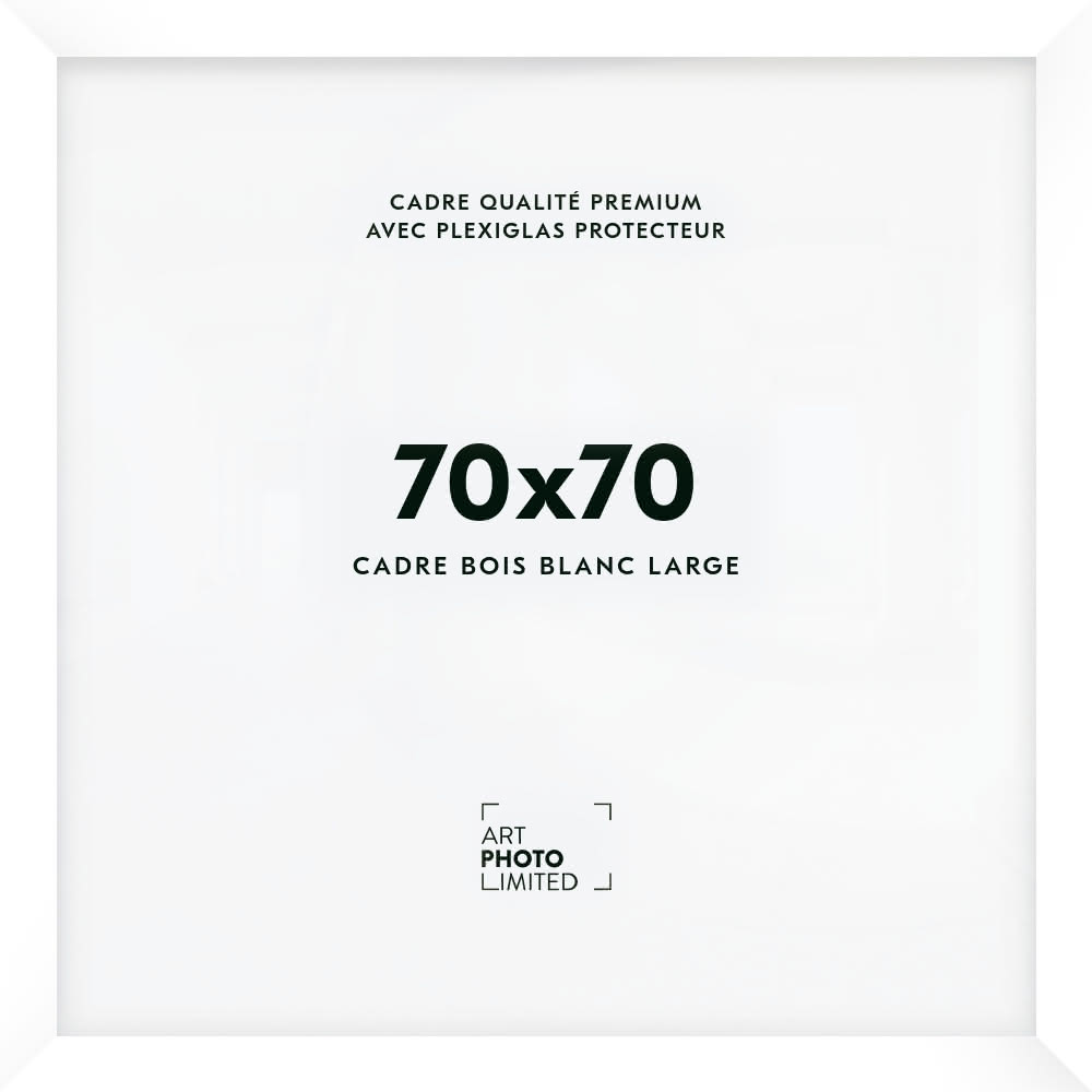 Cadre en bois blanc large 70x70cm Cadre en bois blanc large 70x70cm