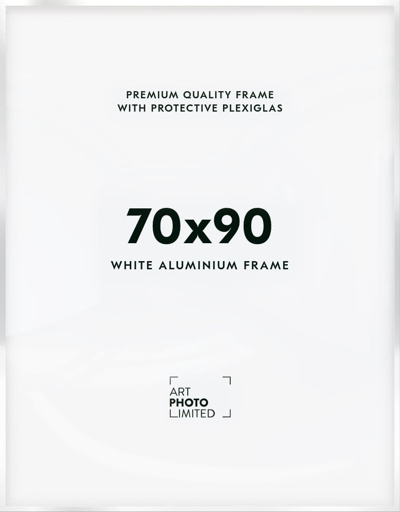 White Aluminum frame 70x90cm