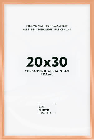 Aluminium lijst Koper 20x30cm