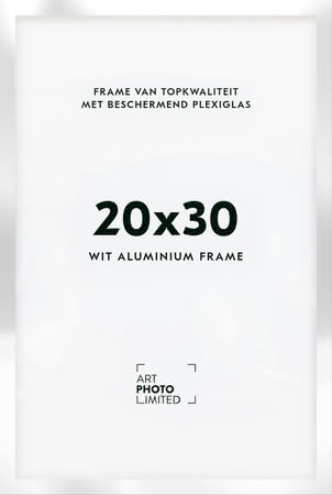 Aluminium lijst Witte 20x30cm Aluminium lijst Witte 20x30cm