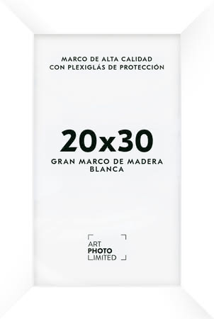 Ancho Blanco Marco de madera 20x30cm Ancho Blanco Marco de madera 20x30cm