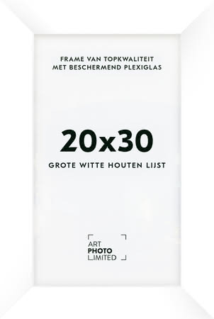 Brede Houten lijst Witte 20x30cm Brede Houten lijst Witte 20x30cm