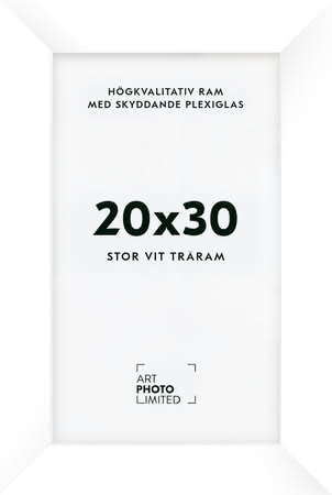 Stor Vit Träram 20x30cm Stor Vit Träram 20x30cm