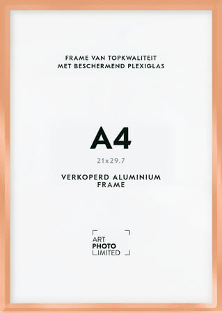 Aluminium lijst Koper 21x29.7cm Aluminium lijst Koper 21x29.7cm