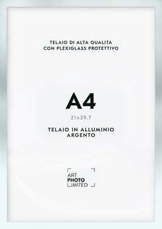 Argento opaco Cornice in alluminio A4 Argento opaco Cornice in alluminio A4