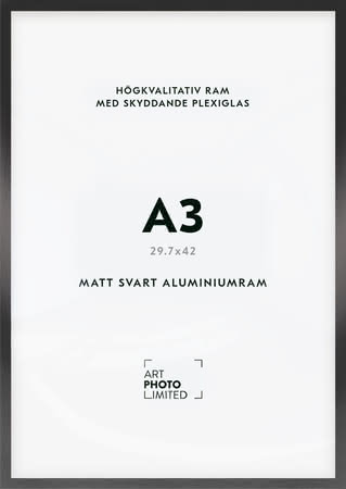 Svart Aluminiumram A3 Svart Aluminiumram A3