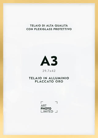 Oro Cornice in alluminio A3 Oro Cornice in alluminio A3