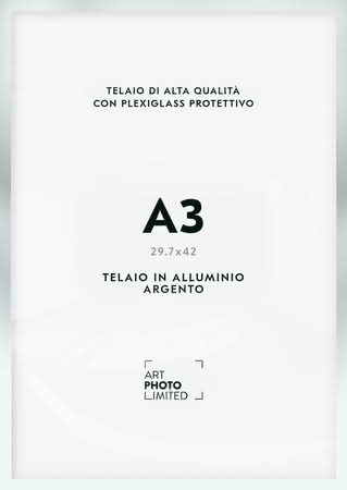 Argento opaco Cornice in alluminio A3 Argento opaco Cornice in alluminio A3