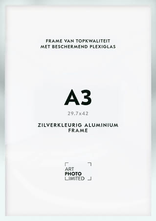 Aluminium lijst Zilverkleurige A3