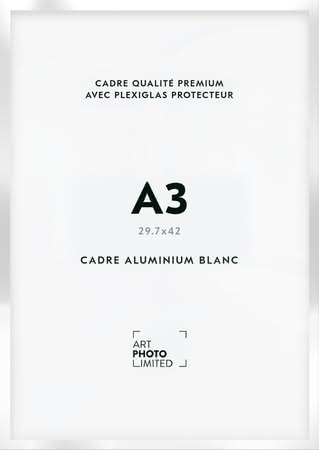 Cadre en aluminium blanc A3