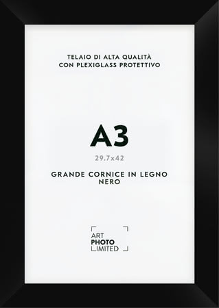 Larga Nero Cornice in legno A3 Larga Nero Cornice in legno A3