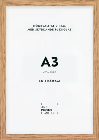 Naturlig ek Träram A3 Naturlig ek Träram A3