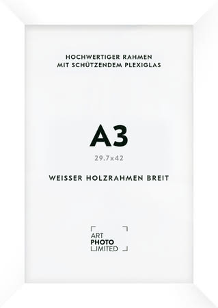 Holzrahmen Weiß Breit A3 Holzrahmen Weiß Breit A3