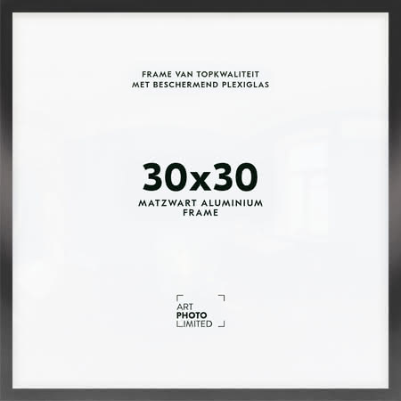 Aluminium lijst Zwart 30x30cm
