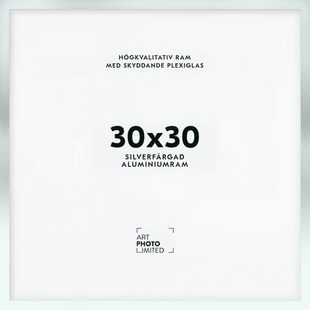 Matt silver Aluminiumram 30x30cm Matt silver Aluminiumram 30x30cm