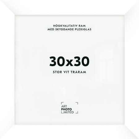 Stor Vit Träram 30x30cm Stor Vit Träram 30x30cm