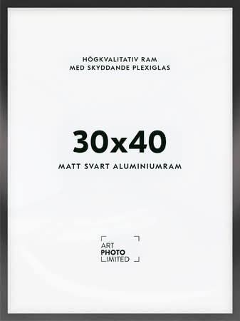 Svart Aluminiumram 30x40cm Svart Aluminiumram 30x40cm