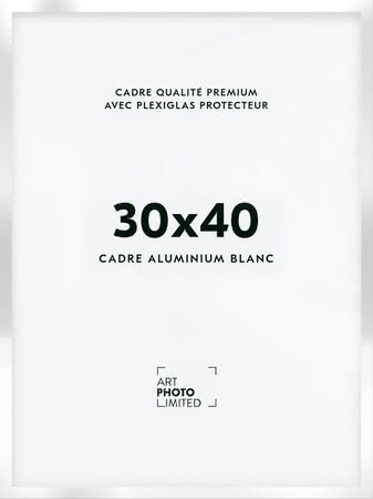 Cadre en aluminium blanc 30x40cm