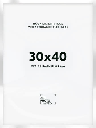 Vit Aluminiumram 30x40cm Vit Aluminiumram 30x40cm