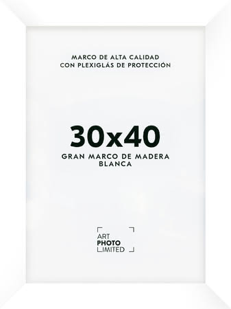 Ancho Blanco Marco de madera 30x40cm Ancho Blanco Marco de madera 30x40cm