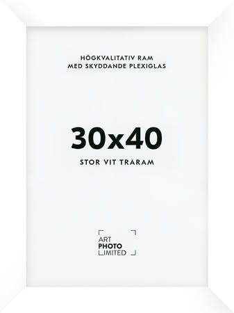 Stor Vit Träram 30x40cm Stor Vit Träram 30x40cm