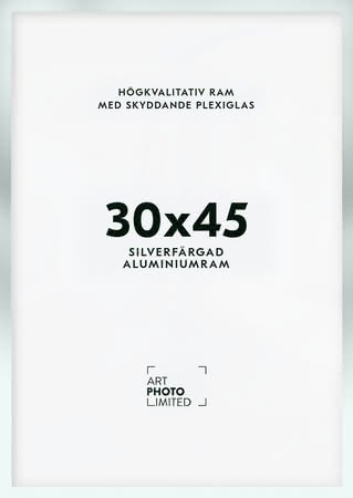 Matt silver Aluminiumram 30x45cm Matt silver Aluminiumram 30x45cm