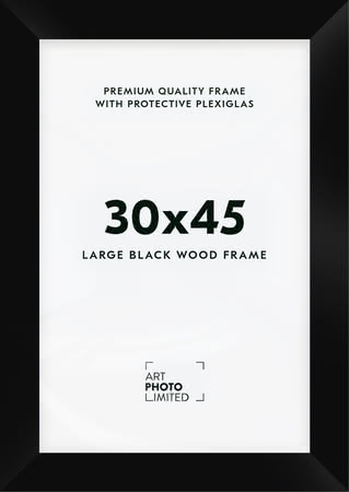 Wide Black Wooden frame 30x45cm Wide Black Wooden frame 30x45cm