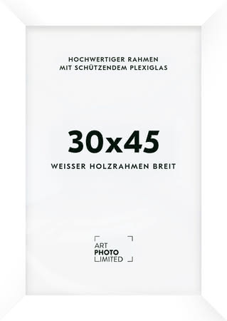 Holzrahmen Weiß Breit 30x45cm Holzrahmen Weiß Breit 30x45cm