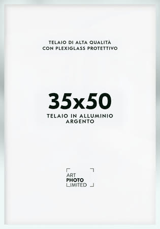 Argento opaco Cornice in alluminio 35x50cm Argento opaco Cornice in alluminio 35x50cm