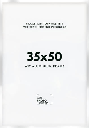 Aluminium lijst Witte 35x50cm Aluminium lijst Witte 35x50cm