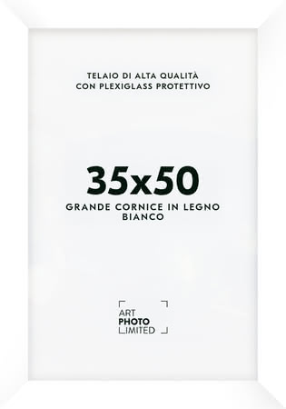 Larga Bianco Cornice in legno 35x50cm Larga Bianco Cornice in legno 35x50cm