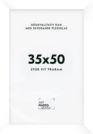 Stor Vit Träram 35x50cm Stor Vit Träram 35x50cm