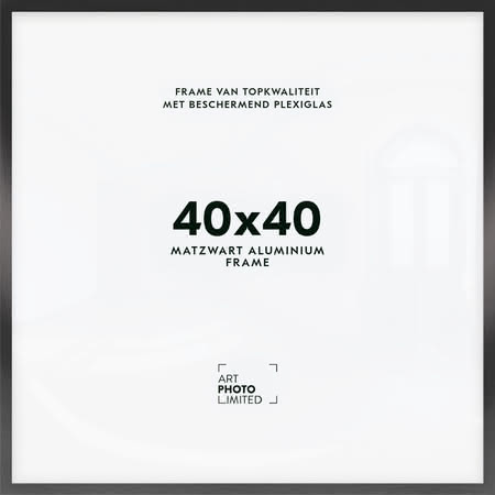 Aluminium lijst Zwart 40x40cm