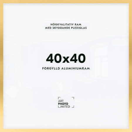Förgylld Aluminiumram 40x40cm Förgylld Aluminiumram 40x40cm