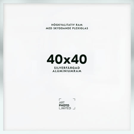 Matt silver Aluminiumram 40x40cm Matt silver Aluminiumram 40x40cm